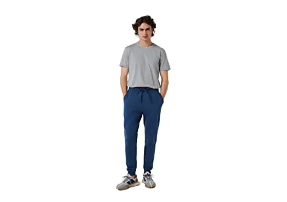 Calça Básica Masculina Jogger Em Moletom