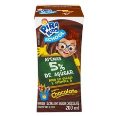 Bebida Láctea Sabor Chocolate Pirakids School 200ml