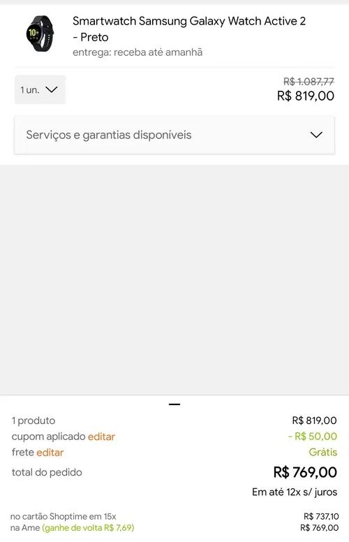 Imagem na descrição da promoção