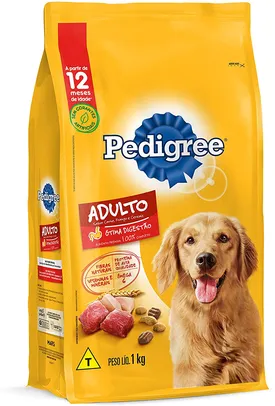 [PRIME] Ração para cachorros adultos | Pedigree - Carne, Frango e Cereais | 1kg | R$10