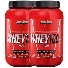 [PRIME] kit 2x Whey 100% Pure 907g Chocolate | R$ 129