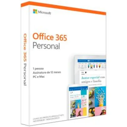 Microsoft Office 365 Personal Assinatura Anual para 1 Usuário PC e Mac