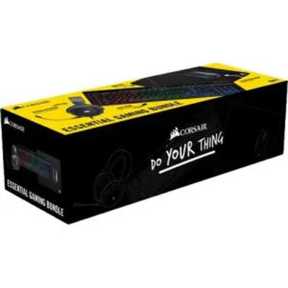 Kit Gamer Corsair: Headset HS50 + Teclado K55 RGB + Mouse Harpoon RGB Pro + Mousepad MM100 | R$ 599
