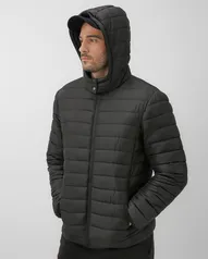 Jaqueta esportiva masculina puffer preta | Body Work by Riachuelo