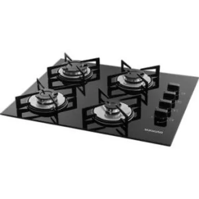 Cooktop 4 Bocas Suggar Fg4004 Preto Bivolt Com Acendimento Superautomático R$ 299,90