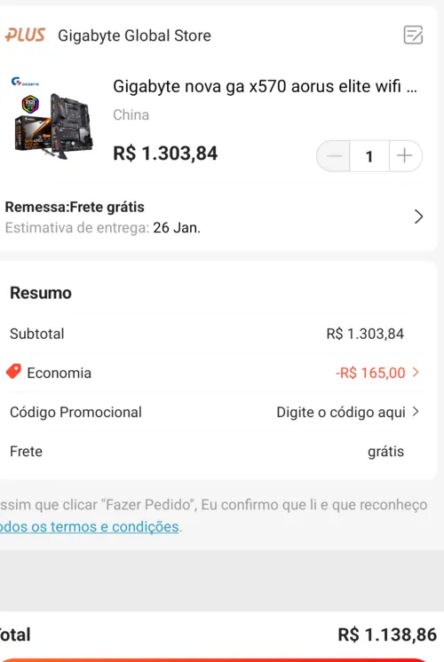 Imagem na descrição da promoção