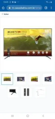 Smart TV LED 50" 4K TCL 50P8M com Android TV | R$1.699