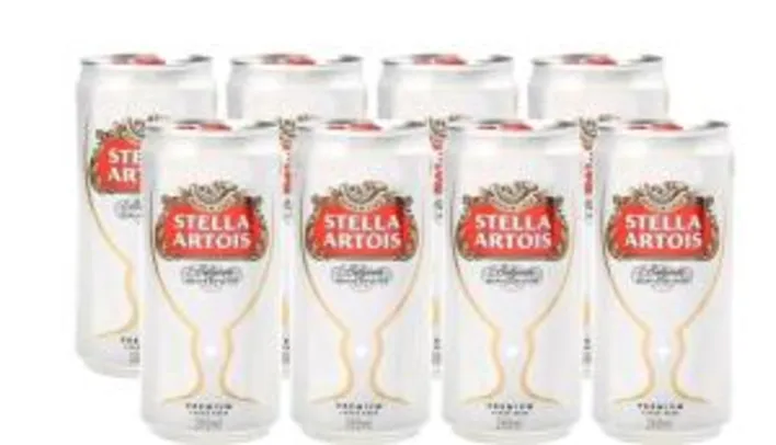 R$ 2,00 de volta - Cerveja Stella Artois - 8 unidades | R$ 19,52