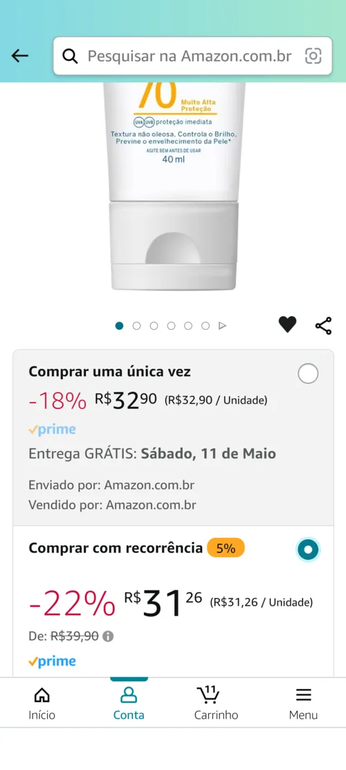 Imagem na descrição da promoção