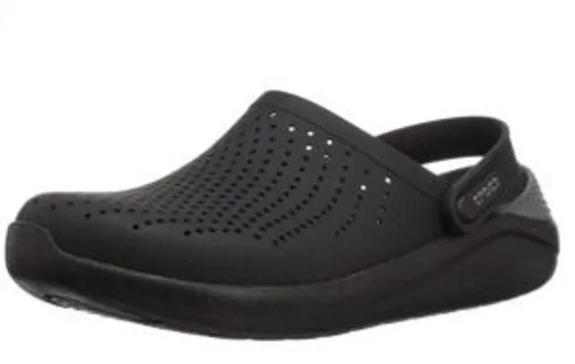 [PRIME] Sandália, Crocs, Literide - Black/Slate Gray | R$ 150