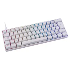 Teclado Mecânico Gamer Husky Gaming Blizzard, 60%, RGB, Switch Gateron Blue, ABNT2, Branco - HGMO022