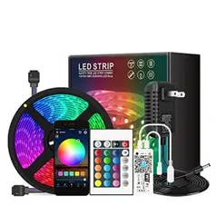 Cucudy Fita de LED Wi-Fi RGB, com Controle Remoto IR R$147