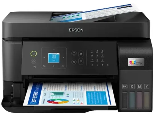 Multifuncional Epson, Jato de Tinta, EcoTank L5590, Colorido, USB, Wireless, Bivolt, Preto - L5590