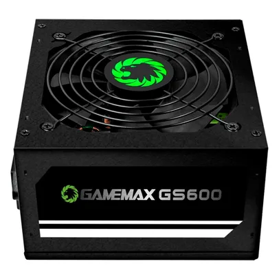 Fonte Gamemax, 600W, 80 Plus White, Bivolt Automático, Preto - GS600