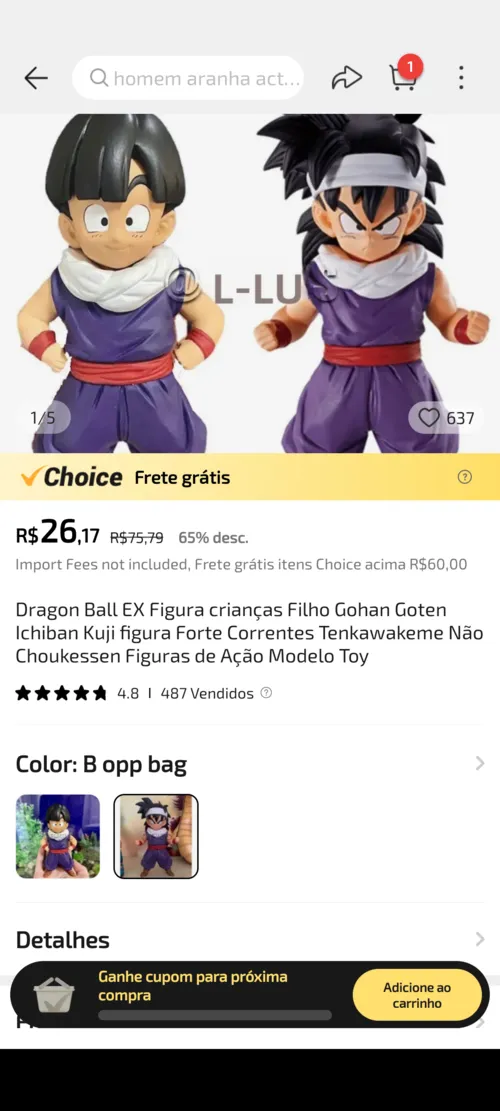 Imagem na descrição da promoção