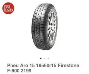 R$188 - Pneu Aro 15 18560r15 Firestone F-600