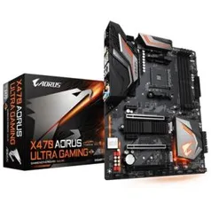 Placa-Mãe GIGABYTE p/ AMD AM4 ATX X470 AORUS ULTRA GAMING DDR4