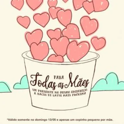 Dia das Mães: gelato grátis dia 13 de maio para mães na Bacio di Latte