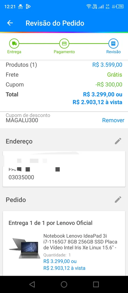 Imagem na descrição da promoção