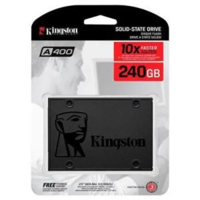 SSD Kingston 2.5´ 240GB A400 SATA III - R$ 165