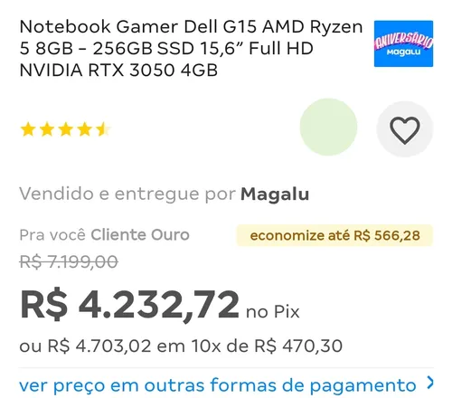 Imagem na descrição da promoção