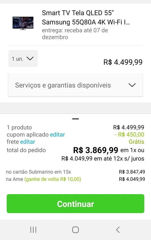 Imagem na descrição da promoção