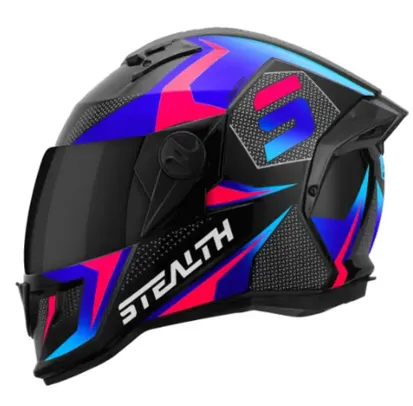 Capacete de Moto Fechado Pro Tork Stealth Concept Brilhante com Viseira Fumê