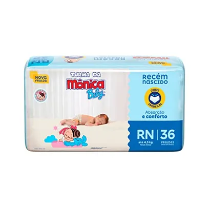 [R$ 18,90 REC] Fralda Turma da Mônica Baby Jumbo RN 36 Unidades