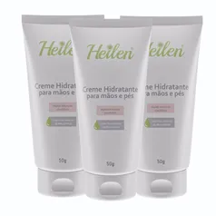 Creme Hidratante para Mãos e Pés Heilen 3 Unid.