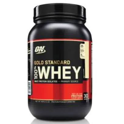 [AME] Whey Protein Gold Standard 100% 909G - Baunilha - Optimum Nutrition - R$136 (ou R$82 com Ame)