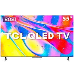 Smart Tv Qled 55 4k Google Tv 55c725 Uhd Dolby Vision Atmos Hdr10+ Dual Band Design S/Bordas Chumbo