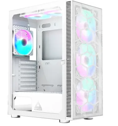 Gabinete Gamer Montech x3 MESH, Mid Tower, White, ATX, Com 6 Fans Rainbow, Vidro Temperado