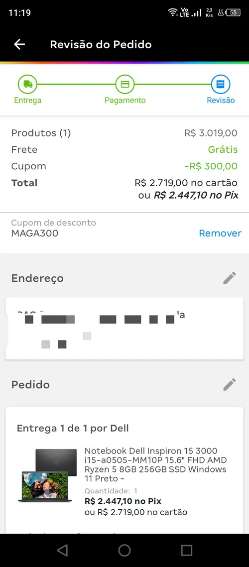 Imagem na descrição da promoção