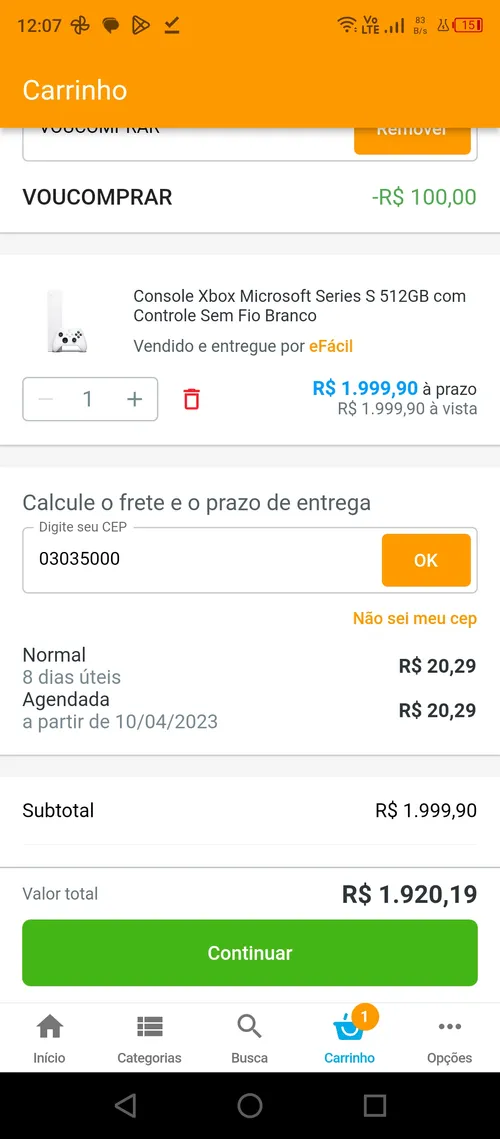 Imagem na descrição da promoção