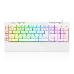 Teclado Gamer Redragon Shiva Lunar White, RGB, ABNT2, Branco, K512W-RGB