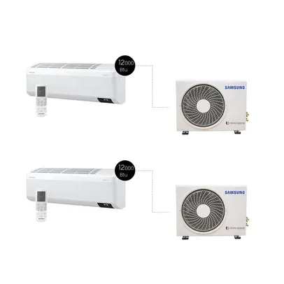 2X 12000 btu - Split Digital Inverter Wind-Free Plus Quente Frio