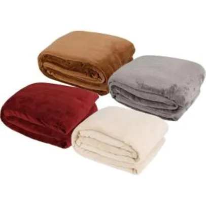 Manta Cobertor Casal Comfy Liso - Cores - Basic+ | R$40