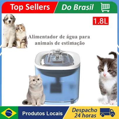 [BR/MOEDAS] Bebedouro Automático para Pets 1,8L #Aliexpress🇧🇷