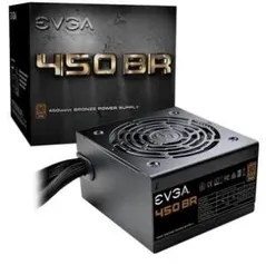 Fonte EVGA 450W, 80 Plus Bronze - 100-BR-0450-K | R$297