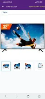 TV LED 32" LG 32LW300C HD 1 HDMI 1 e USB Conversor Digital R$ 879