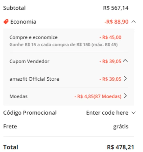 Imagem na descrição da promoção