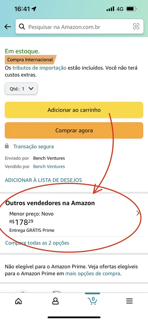 Imagem na descrição da promoção