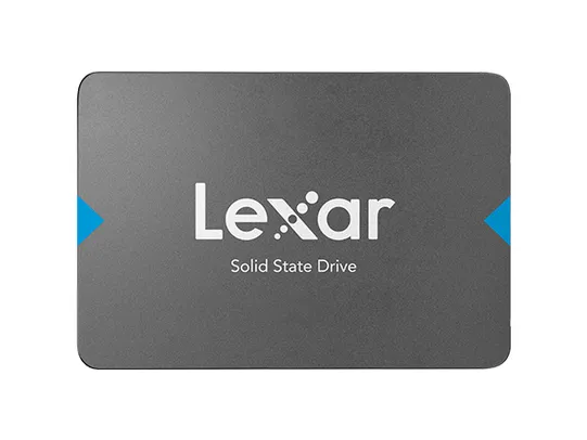 SSD Lexar NQ100 SATAIII 480GB, Leituras: 560Mb/s e Gravações: 480Mb/s | R$380