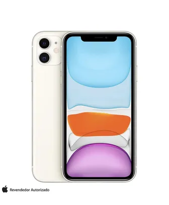 iPhone 11 Apple (128GB) Branco, Tela de 6,1", 4G e Câmera de 12 MP