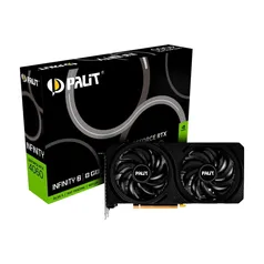 (Contas novas) Placa de Video RTX 4060 Infinity 2 Palit NVIDIA GeForce, 8GB GDDR6, DLSS, Ray Tracing, G-Sync - NE64060019P1-1070L