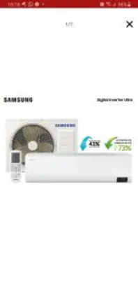 Ar condicionado Split Hi Wall Samsung Digital Inverter Ultra 12000BTUs - R$1668