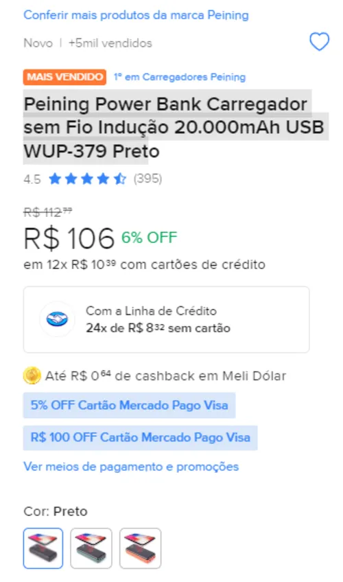 Imagem na descrição da promoção