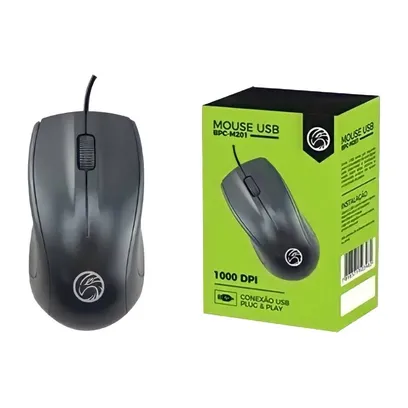 Foto do produto Mouse Usb Preto Bpc-M201 Brazil Pc