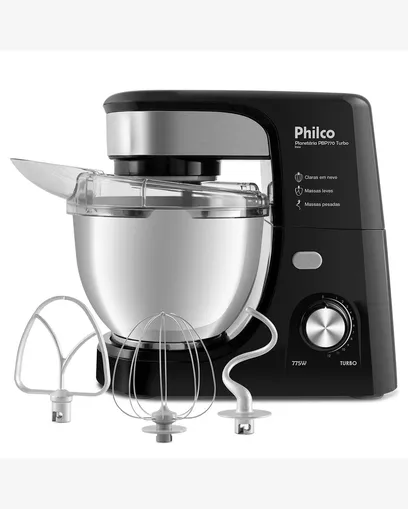 Foto do produto Batedeira Planetária Philco PBP770PI Turbo Inox 775W 220V