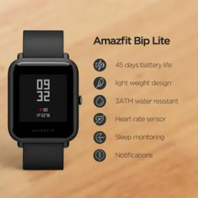 SmartWatch Amazfit Bip Lite - R$222